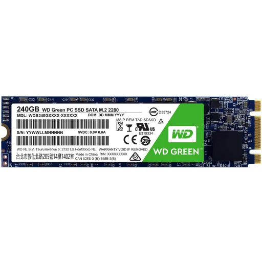Imagen 0 de Unidad SSD Western Digital Green 240GB M.2 22*80 SATA 3 Lec 545MB/s Esc 465M/s