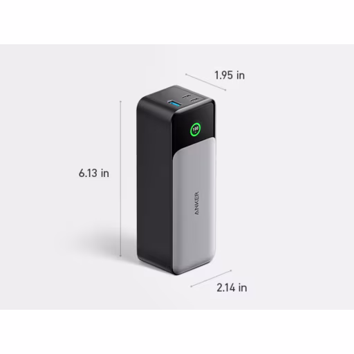 Imagen 7 de Bateria Externa Anker A1289011 24000 mAh 3 Puertos Carga Rápida USB-C Color Negr