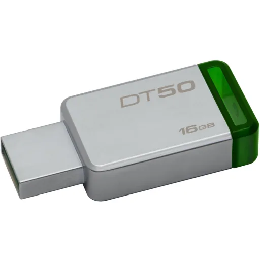 Imagen 0 de Pendrive 16GB Kingston DataTraveler 50 USB 3.0 Compacto/Ligero Color Metal Green