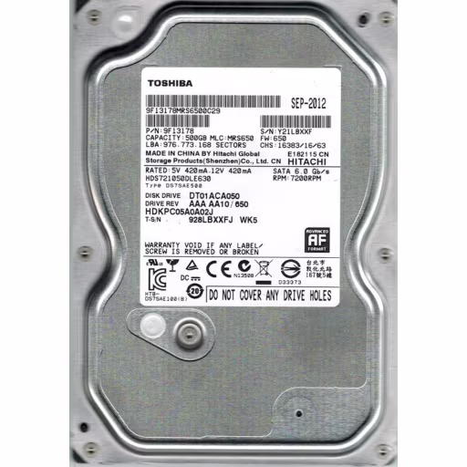 Imagen 0 de Toshiba 500 GB (HDKPC01A1A02)