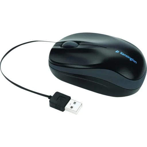 Imagen 3 de Mouse Alámbrico Kensington Pro Fit Cable Retractil Óptico 2 botones USB Negro