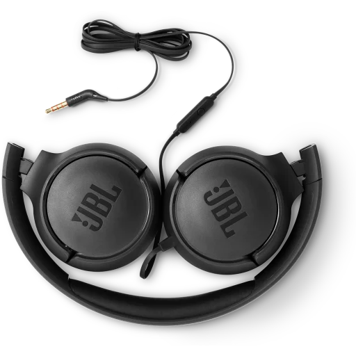 Imagen 2 de Audífonos Alámbricos JBL Tune 500 On-Ear con Micrófono Conector 3.5 mm Negro 