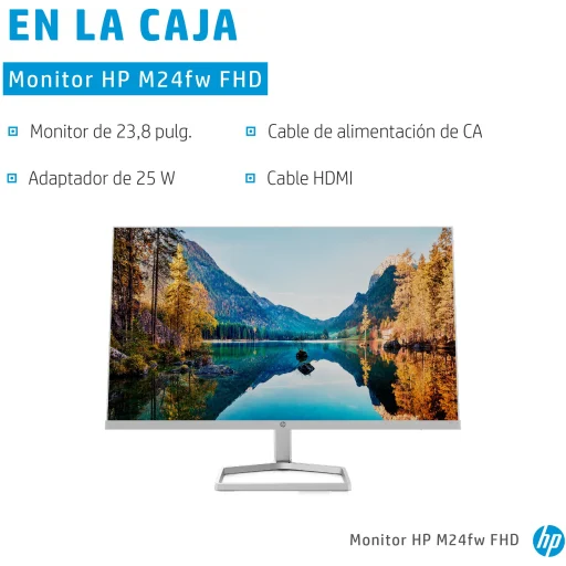 Imagen 6 de Monitor HP M24fw 23.8" FHD 1920*1080 LED IPS HDMI VGA FreeSync 75Hz