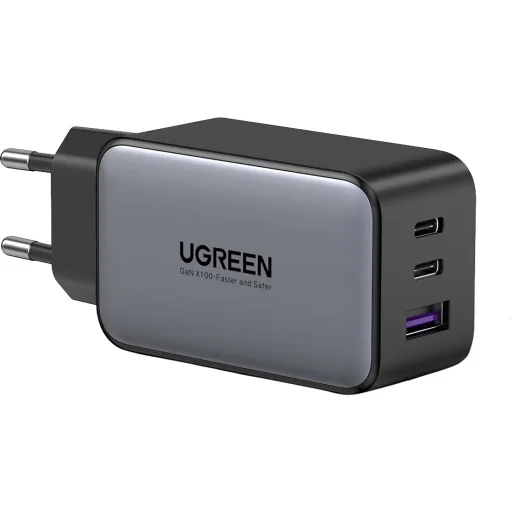 Imagen de Cargador Rapido UGREEN Nexode 65W GaN 3 puertos 2x USB-C 1xUSB-A