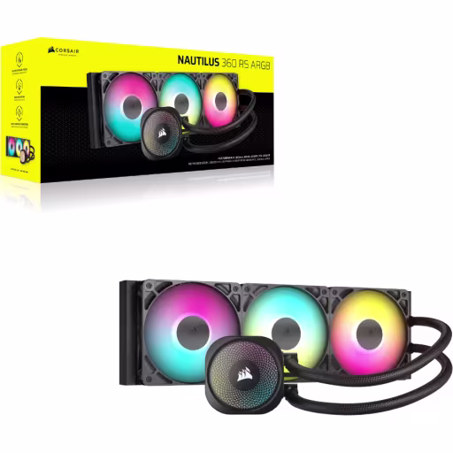Imagen 1 de Refrigeración Líquida CPU Corsair Nautilus 360 RS ARGB LGA1700/1851 AM4/5 360mm