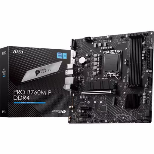 Imagen 0 de Tarjeta Madre MSI PRO B760M-P LGA1700 14°G 4*DDR4 2*M.2 DP HDMI VGA PS/2 USB-C