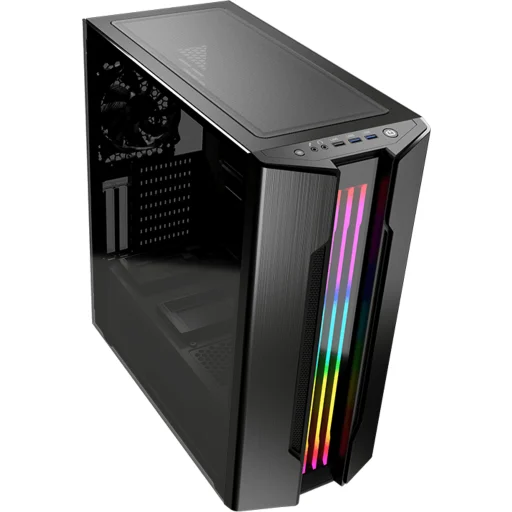 Imagen 0 de Gabinete Cougar Case Gemini S Iron-grey RGB Mid tower Vidrio Templado Sin fuente