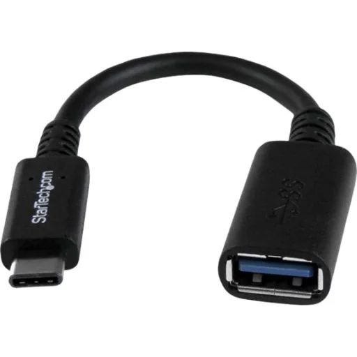 Imagen 3 de Adaptador USB Tipo-C 3.1 Gen 1 (5 Gbps) a USB Tipo-A, M/H 15cm 6" Níquel Negro.