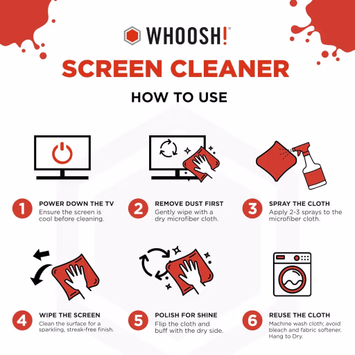 Imagen 6 de Limpiador de Pantallas Whoosh Screen Shine 1FG500ENSP 500ML Retail