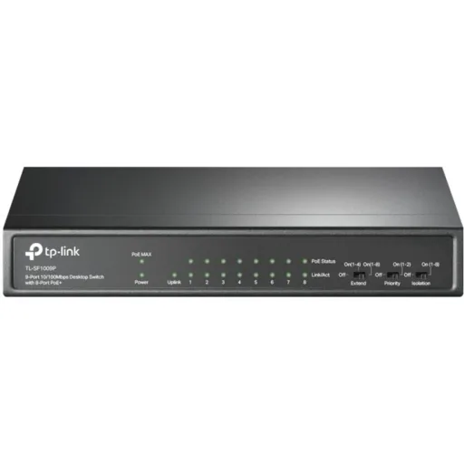 Imagen 4 de Switch TP-Link TL-SF1009P 8+1 Puertos (AUTO MDI/MDIX, 1.8 Gbps, PoE+, 65W)