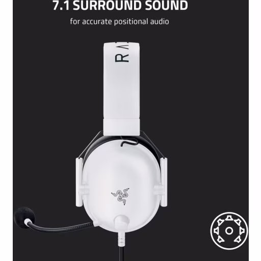 Imagen 5 de Audífonos Gamer Alámbricos Razer BlackShark V2 X, Sonido Envolvente 7.1 White