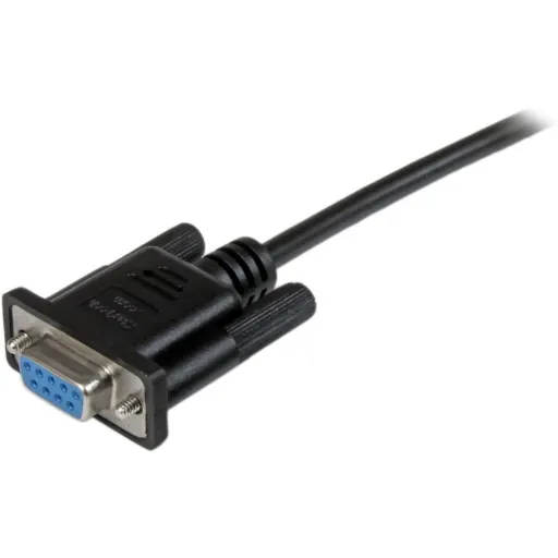 Imagen 2 de Cable de SERIE RS232 DB9 H/H Serie de módem nulo 2mts Color Negro - StarTech