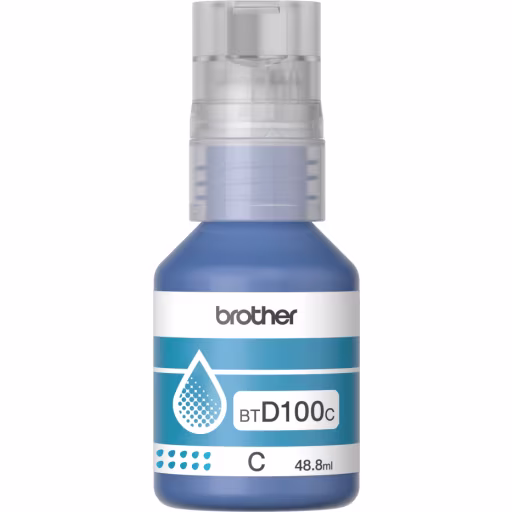 Imagen 1 de Botella de Tinta Brother BTD100 CYAN MFC-T930DW DCP-T830DW/730/536/430 5000p