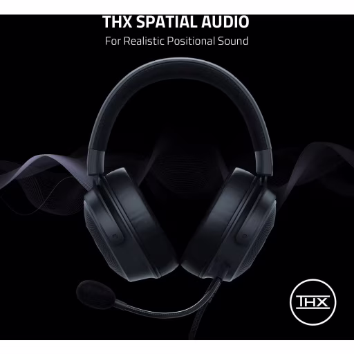 Imagen 2 de Audífonos Gamer Alámbricos Razer Kraken V3, Chroma RGB Audio espacial THX USB-A 
