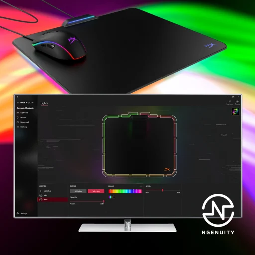Imagen 10 de Pad Mouse HyperX® FURY Ultra LED RGB 360° Gamer Goma Antideslizo color Negro
