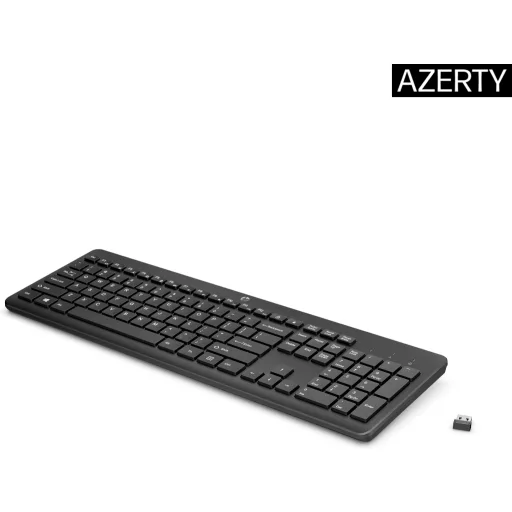 Imagen 1 de Teclado Inalámbrico HP 230, Tradicional QWERTY+Numérico Español USB Color Negro
