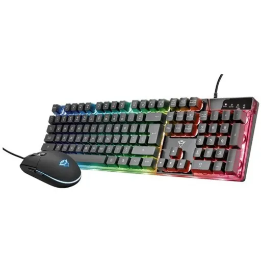Imagen 0 de Kit Teclado Mouse Gamer Trust GXT838 AZOR LED Alámbrico USB Español Color Negro