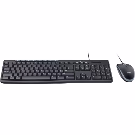 Kit Teclado Mouse Alámbrico MK200, c/Tecl Numérico Optico 1000DPI USB2.0 Negro 
