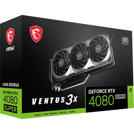 Imagen 1 de Tarjeta de Video MSI RTX 4080 SUPER 16G Ventus 3X OC 16GB GDDR6X 2*DP 2*HDMI ATX