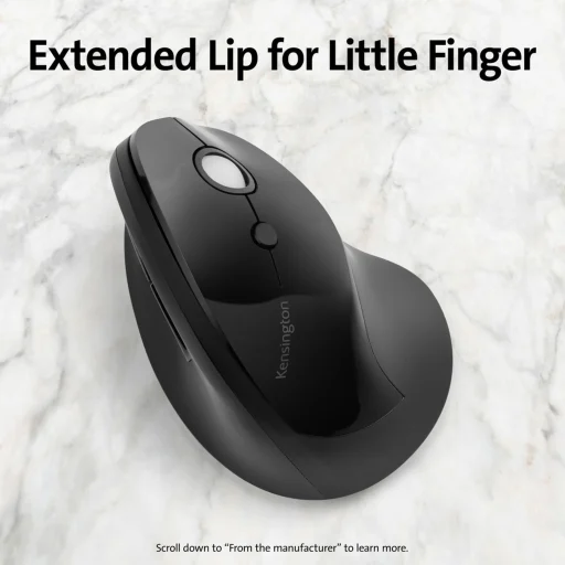 Imagen 1 de Mouse Ergonómico Vertical Inalámbrico Kensington ProFit 6 Btns 1600dpi USB Negro