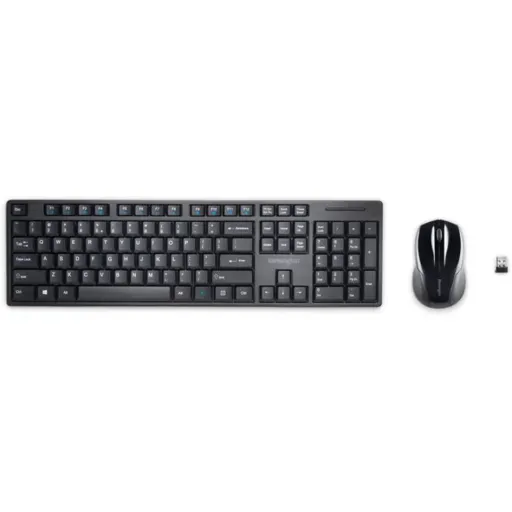 Kit Teclado Mouse Inalámbrico Kensington Pro Fit® Receptor USB Color Negro