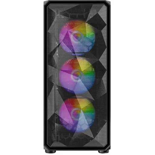 Imagen 2 de Gabinete Gamer Antec AX83 RGB ELITE MidTower 2*USB2.0 USB3.0 Vid temp 3FAN Negro