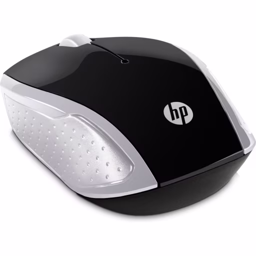 Imagen 1 de Mouse Inalámbrico HP 200 Optico 1000dpi 2.4GHz 3 Botones Bongle USB Plata/Negro