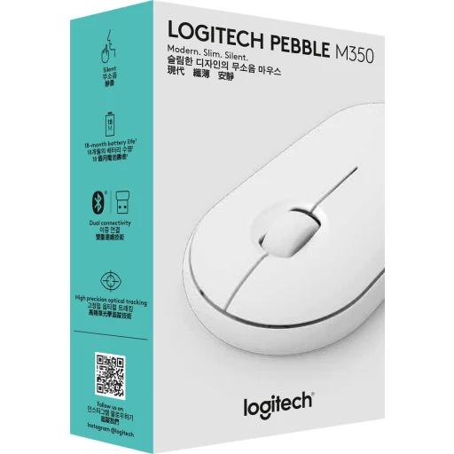Imagen 11 de Mouse Inalámbrico Logitech Pebble M350 Óptico 1000dpi 3 Botones Color Blanco