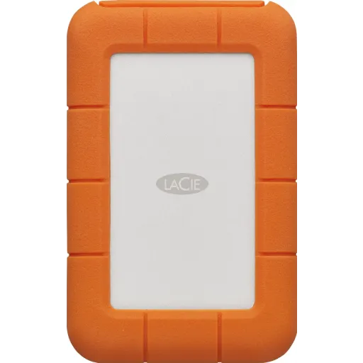 Disco Duro Externo LaCie Rugged 2TB 2.5"" USB-C Gen1 color Naranja Plata