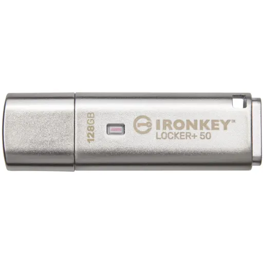 Imagen 0 de Pendrive Encriptado 128GB Kingston IronKey Locker+50 USB-A3.2 Lec145MBs Es115MBs