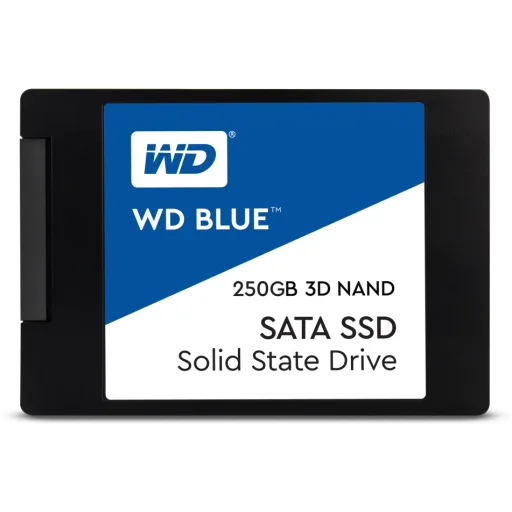 Unidad SSD Western Digital Blue 250GB 2.5"" 7mm SATA3 3D NAND Lec550MBs Esc525MBs