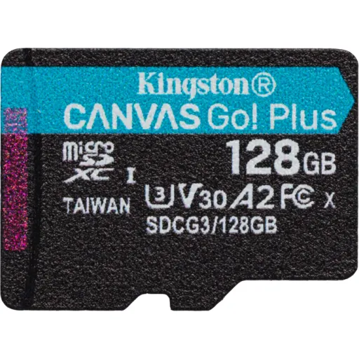 Imagen 2 de Memoria MicroSDXC Kingston Canvas Go Plus, 128GB Lectura 170MB/s con Adaptador