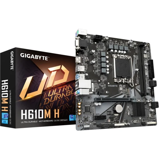 Imagen 0 de Tarjeta Madre Gigabyte H610M H LGA1700 14°G DDR5 M.2 PS/2 HDMI VGA 2*USB3.2 MATX