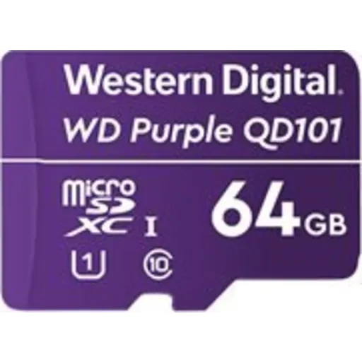 Memoria MicroSDHC 64GB Western Digital Purple SC QD101 UHS-I CL10 Sin Adaptador