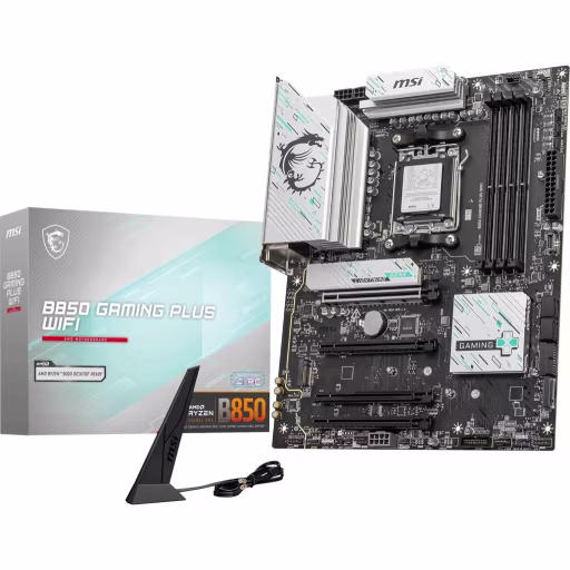Imagen 0 de Tarjeta Madre MSI B850 GAMING PLUS WIFI Socket AM5 4*DRR5 DP 4*PCIe3*M2 WIFI 7
