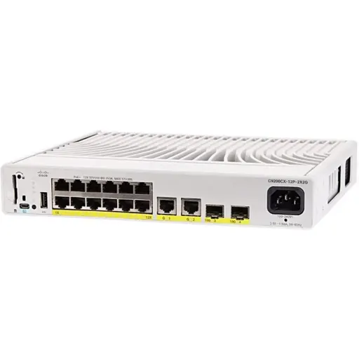 Imagen 0 de Switch Cisco C9200CX-12P-2X2G-E Catalyst 12-Port 1G PoE+, 2x10G and 2x1G Ether