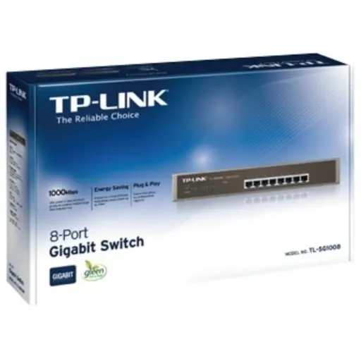 Imagen 2 de TL-SG1008 TP-LINK 8-1000 Rack Gigabit Switch Desktop no-Administrable