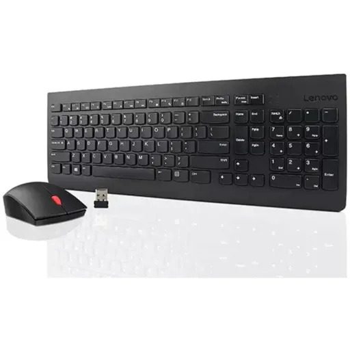 Imagen 2 de Kit Teclado Mouse Inalámbrico Lenovo 2.4 GHz Wireless via Nano USB Negro