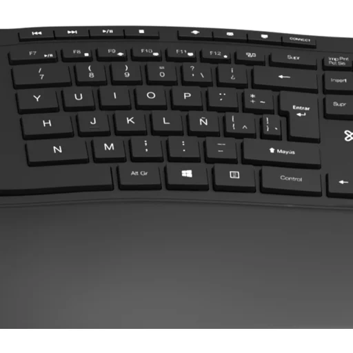 Imagen 3 de Teclado Inalámbrico Ergonómico KlipX KBK-530S Wireless 2.4GHz Español Negro