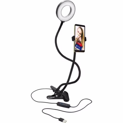 SOPORTE TIPO CLIP PARA SMARTPHONE CON ARO DE LUZ