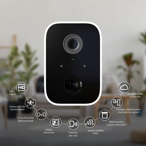 Imagen 1 de Cámara de Videovigilancia Nexxt p/exterior e interior c/batería Visión Nocturna