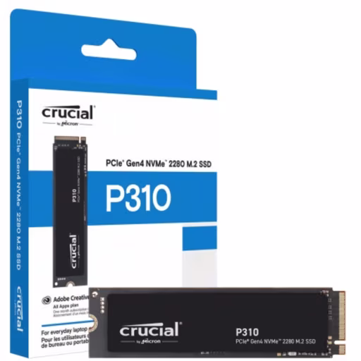 Imagen 0 de Unidad SSD Crucial P310 1TB M.2 22*80 PCIe4x4 Lec 7100MB/s Esc 6000MB/s