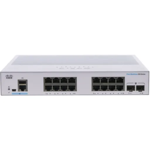 Imagen 2 de Switch Cisco CBS250 Smart 16 Puertos GE 10/100/1000, 2 Gigabit SFP