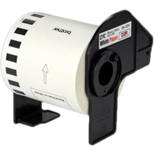 Imagen 2 de Rollo Continuo Brother DK2251 62 mm Etiqueta 15.24 mts Negro/Rojo en Blanco