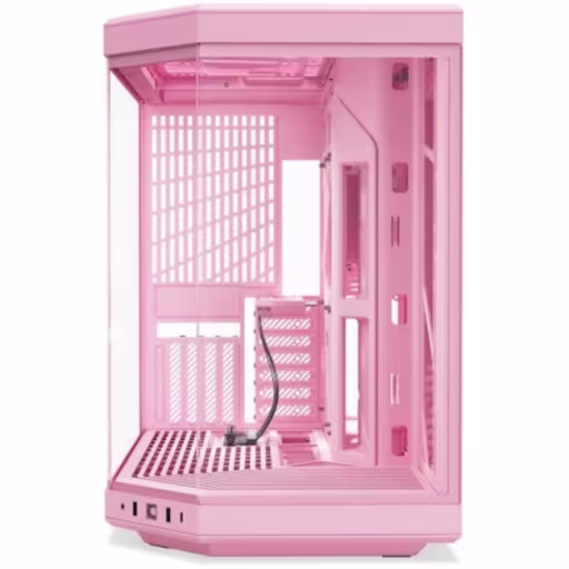 Imagen 1 de HYTE Y70 Rosado STRAWBERRY MILK ATX con Riser PCIe 4.0 Incluido (NO INCLUYE LCD) CS-HYTE-Y70-SW