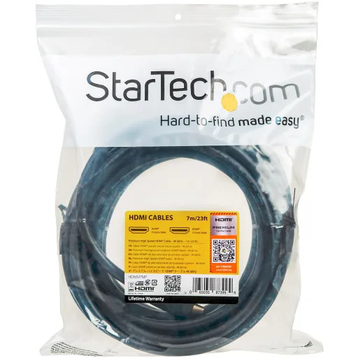 CABLE HDMI 7M ENMALLADO NEGRO