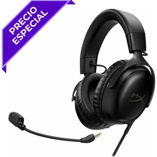 Imagen de Audífonos Gamer Alámbricos HyperX Cloud III USB C/A 3.5mm DTS Color Negro