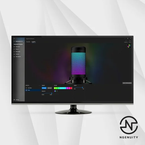 Imagen 5 de Micrófono Gamer Alámbrico HyperX QuadCast S RGB Cable 3mt USB-C Color Negro