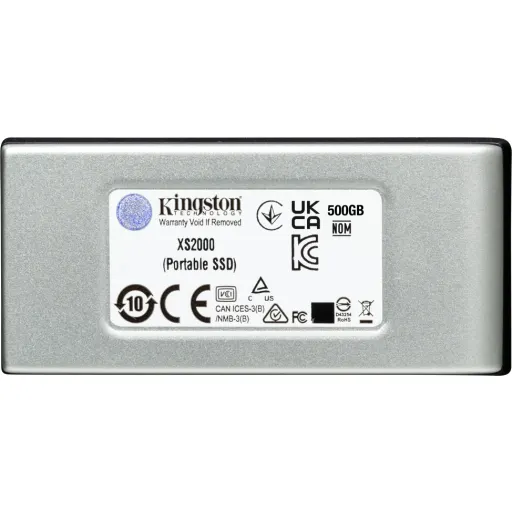Imagen 1 de Unidad SSD Externo Kingston XS2000 500GB USB-C Lec 2000MBs Esc2000MBs NegroPlata