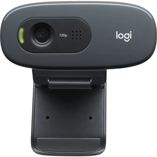 Cámara Webcam Para Pc Micrófono Usb 720p Hd Color Negro